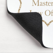 Gouden Monogram Initiaal Naam Witgoud Trendy Muismat (Hoek)