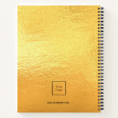 Gouden monogram initialen business logo notitieboek (Achterkant)