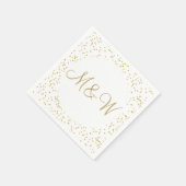 Gouden Monogram Initialen Script Goud Dust Servet (Hoek)