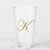 Gouden Monogram K Glas (Voorkant)