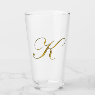 Gouden Monogram K Glas