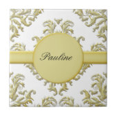 Gouden Monogram Keramische Tegel Tegeltje (Voorkant)