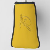 Gouden Monogram L Initiaal Golfheadcover (Draai 90)