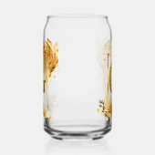 Gouden Monogram Letter G Blikvorm Glas (Rechts)