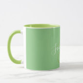Gouden Monogram Letter & Witte Naam Mok (Links)