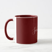 Gouden Monogram Letter & Witte Naam Mok (Links)