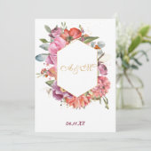 Gouden MONOGRAM letters TROUWEN PERSOONLIJK Kaart (Staand voorkant)