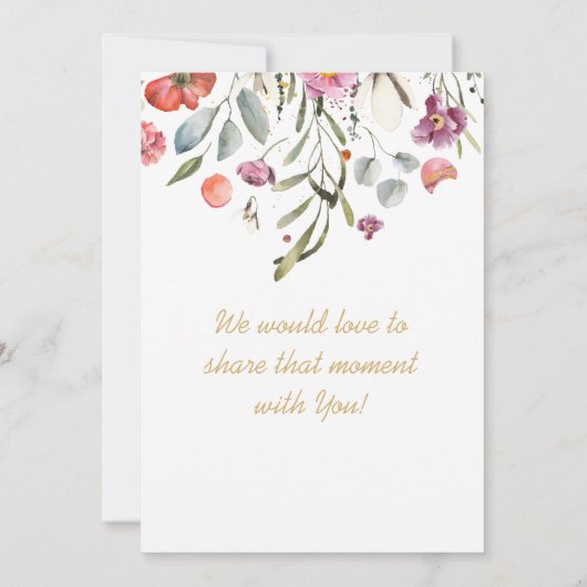 Gouden MONOGRAM letters TROUWEN PERSOONLIJK Kaart (Achterkant)