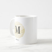 Gouden Monogram / Logo Custom Koffiemok (Voorkant links)