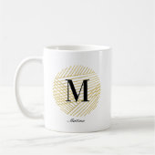 Gouden Monogram / Logo Custom Koffiemok (Links)