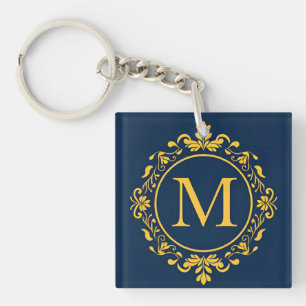 Gouden Monogram M Luxe Persoonlijke Stijl Cadeau ✨ Sleutelhanger