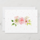 Gouden Monogram Meisje Baby shower Kaart (Achterkant)