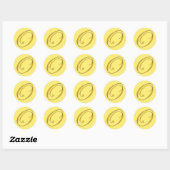 Gouden Monogram O Enveloppe Zegellabel Sticker (Vel)