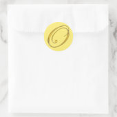 Gouden Monogram O Enveloppe Zegellabel Sticker (Tas)