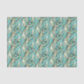   Gouden Monogram O-Weefseldocument Tissuepapier (Voorkant)