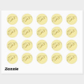 Gouden Monogram P Envelop Seal Label Sticker (Vel)