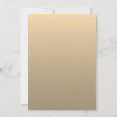 Gouden Monogram Paarse Bruiloft Kaart (Achterkant)