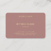 Gouden Monogram Professionele Moderne Elegante Sja Visitekaartje (Achterkant)