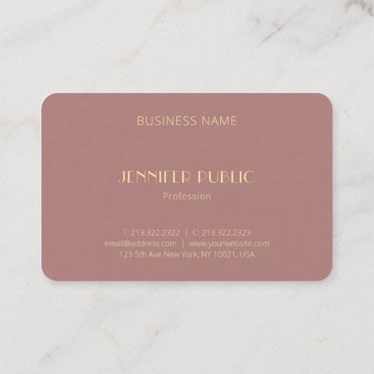 Gouden Monogram Professionele Moderne Elegante Sja Visitekaartje (Achterkant)