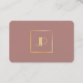 Gouden Monogram Professionele Moderne Elegante Sja Visitekaartje (Voorkant)