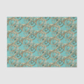   Gouden Monogram Q-Weefseldocument Tissuepapier (Voorkant)