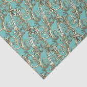 Gouden Monogram R-Weefseldocument Tissuepapier (Detail)