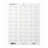 Gouden Monogram Retouradres Etiket (Full Sheet)