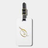 Gouden Monogram S Bagagelabel (Voorkant verticaal)