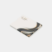 Gouden Monogram Schrift Naam Professioneel Post-it® Notes (Schuin)