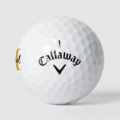 Gouden Monogram Sjabloon 3 Pack Callaway Warbird Golfballen (Logo)