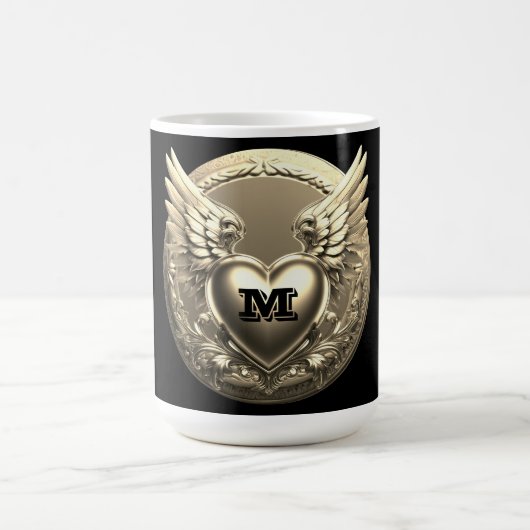 Gouden Monogram Sjabloon  Koffiemok (Center)