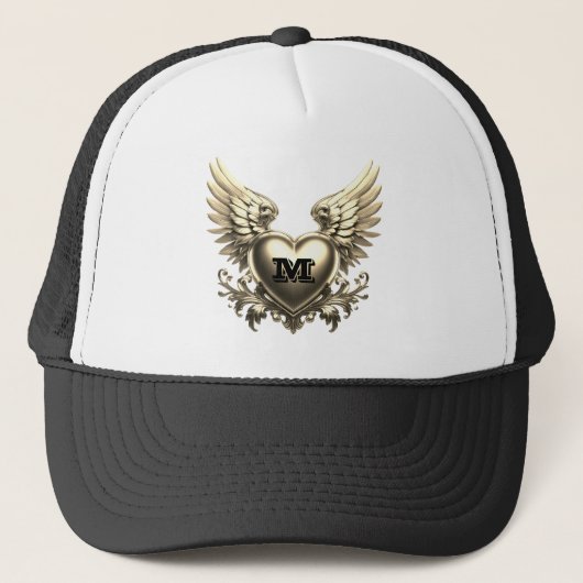 Gouden Monogram Sjabloon Trucker Pet (Voorkant)