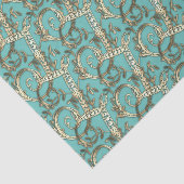 Gouden Monogram T-Weefseldocument Tissuepapier (Detail)