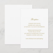 Gouden Monogram Traditionele Huwelijksreceptie Kaa RSVP Kaartje (Voorkant / Achterkant)