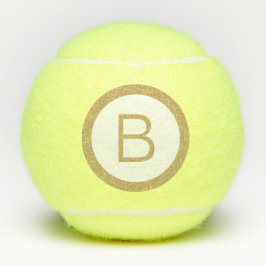 Gouden Monogram Trendy Typografie Witte Achtergron Tennisballen