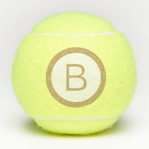 Gouden Monogram Trendy Typografie Witte Achtergron Tennisballen