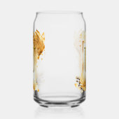 Gouden monogram U met versierd Lijst Blikvorm Glas (Rechts)