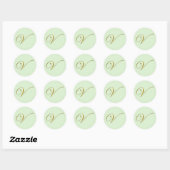 Gouden Monogram V Enveloppe Zegellabel Sticker (Vel)
