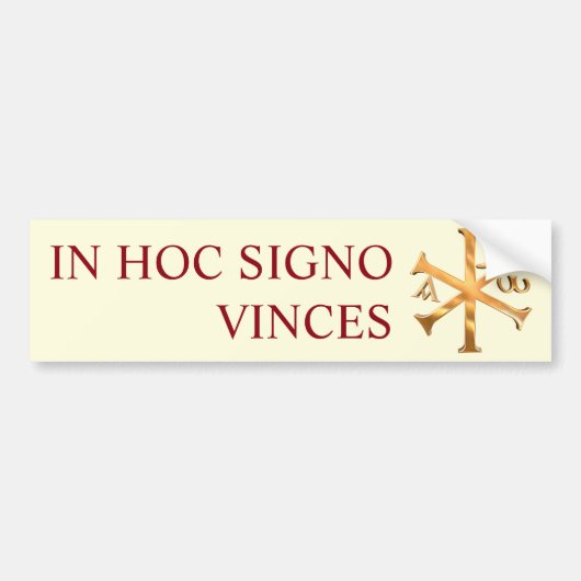 Gouden monogram van Christus Bumpersticker (Voorkant)