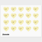 Gouden Monogram W Enveloppe Zegel Label Sticker (Vel)