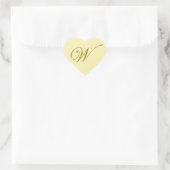Gouden Monogram W Enveloppe Zegel Label Sticker (Tas)