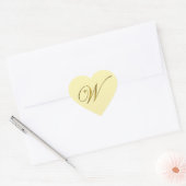 Gouden Monogram W Enveloppe Zegel Label Sticker (Envelop)