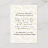 Gouden monogram Wishing Well Cards Informatiekaartje (Achterkant)