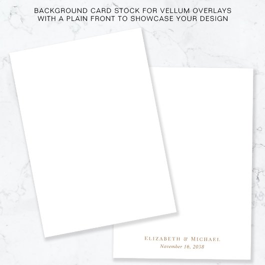 Gouden Monogram Witte Achtergrond voor Vellum Over Kaart