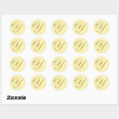 Gouden Monogram Y Enveloppe Zegel Label Sticker (Vel)