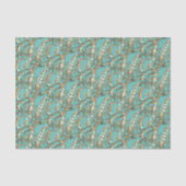   Gouden Monogram Y-Weefseldocument Tissuepapier (Voorkant)