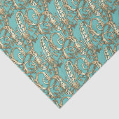   Gouden Monogram Y-Weefseldocument Tissuepapier (Detail)