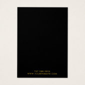 Gouden Monogram Zwart Oorbel Sieraden Display Kaar Visitekaartje (Achterkant)