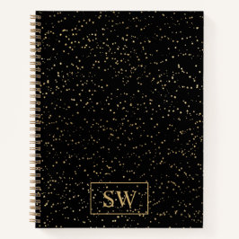 Gouden Monogrammed Notitieboek met kleine gouden s