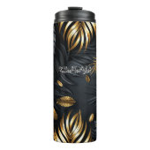 Gouden Monsters en Palmbladeren Thermosbeker (Voorkant)